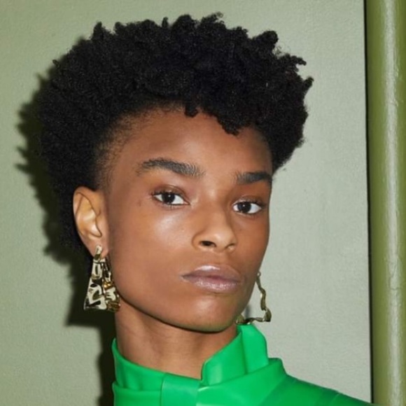 ALEXIS BITTAR • NEW RARE Gold Crumpled Metal 3D Triangle Hoop Hinged Earrings - Picture 11 of 16